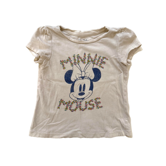 Disney Baby Gap Minnie Mouse Shirt Toddler Girl 3 Years Floral Graphic Tee - Picture 1 of 3